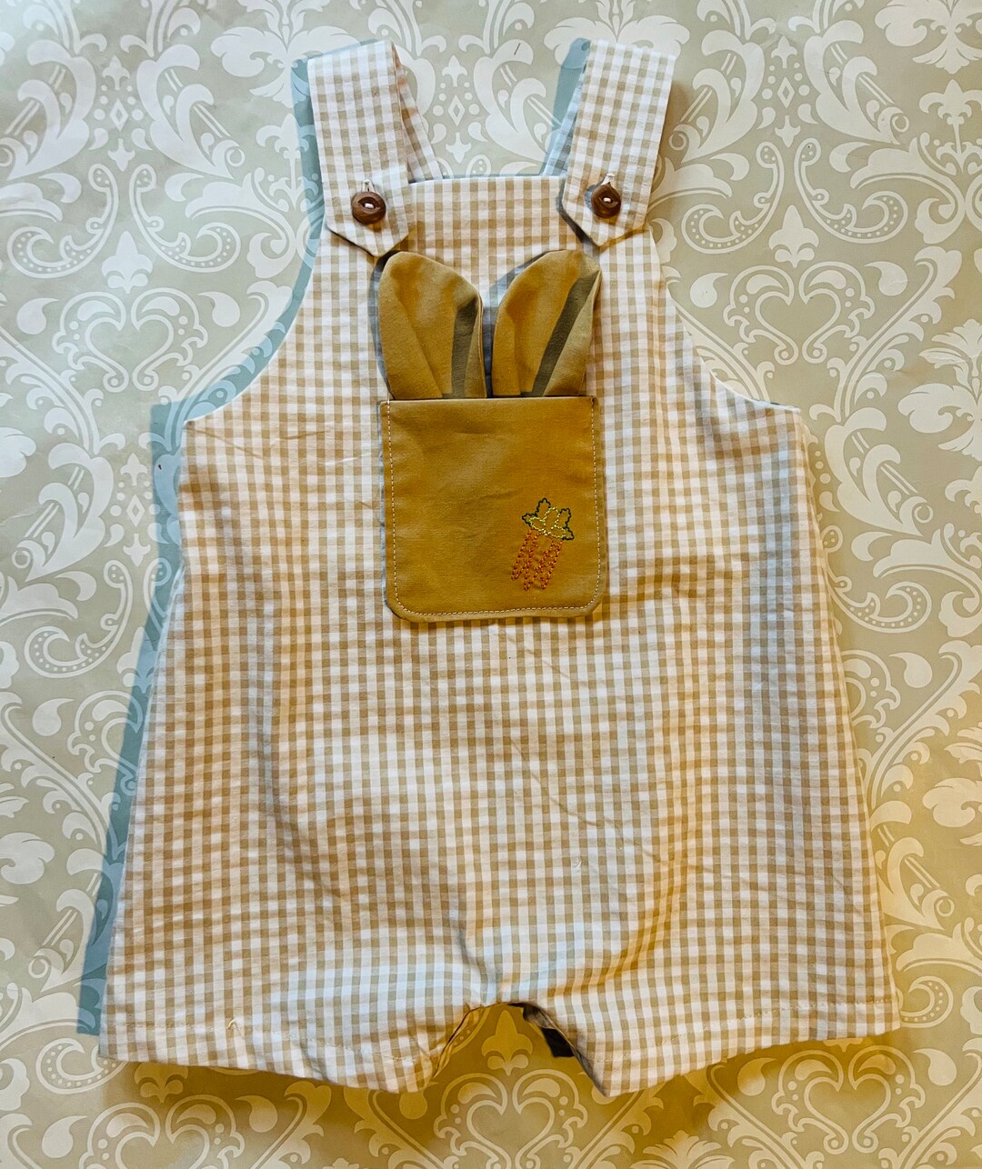 Baby Boy Rabbit Pima Romper main image 0