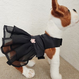 Chic dog dress and  Stylish pet dress with pink and black accents for special events - A fashionable gift for pet!