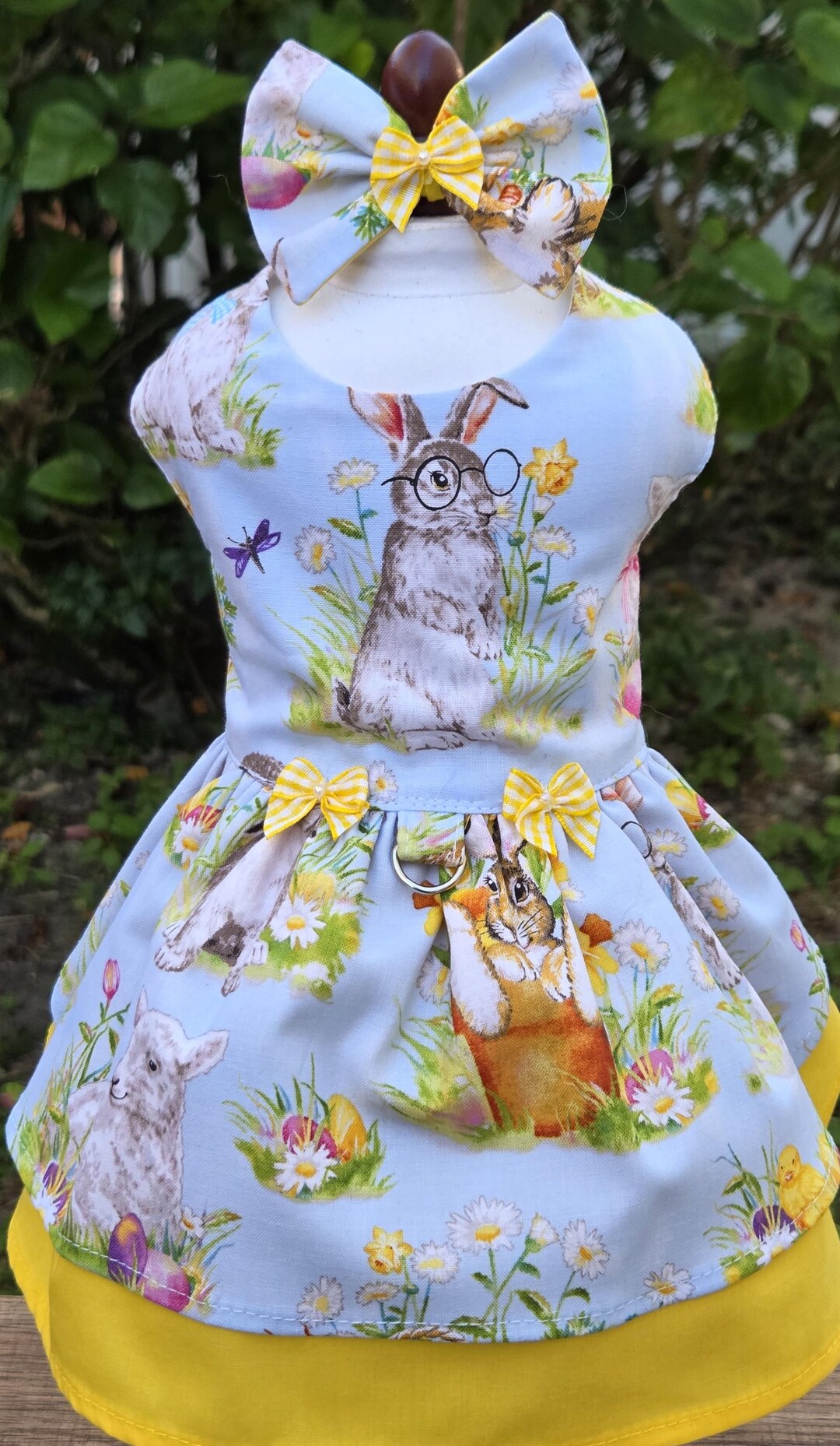 Bunny Cotton Dog Dress – Spring Puppy Outfit ,dogs Dress Easter - Etsy