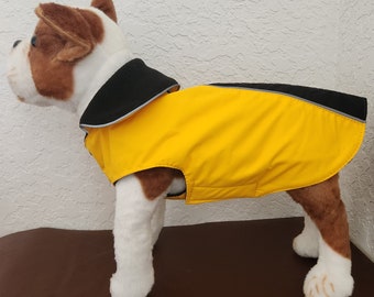 Waterproof  Coat: Fleece Lined, Reflective Dog Raincoat