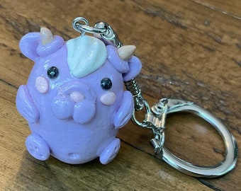 OOAK Fantasy Art Chibi Dragon Keychain Decoration Collectable