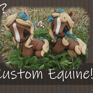 Escultura de figura equina coleccionable de Critterling de arte fantástico personalizado