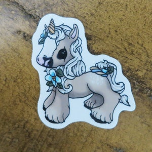 Autocollant Licorne Cheval Fantaisie Découpé en Vinyle