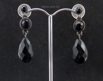 Night Drop Earrings, Fun Earrings, Cheerful Earrings, Acrylic, Silver Plated Ear Wires