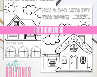 2 Real Estate Coloring Pages for Kids