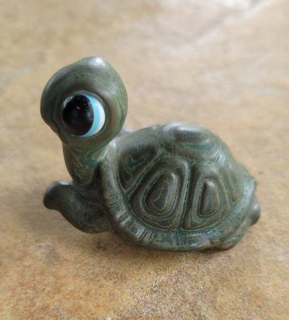 Vintage Turtle Figurine With Original Sticker Napcoware Import