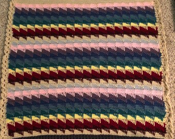 Rainbow Spike Stitch Niños afganos