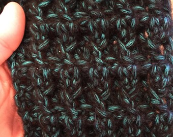 Bufanda negra y azul