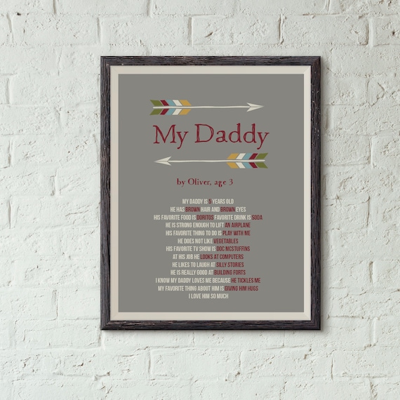 Buy All About My Daddy, Father's Day Card, Kid Questionnaire, Gift for Dad  or Grandpa, Gift for Him, Digital Download Fathers Day, Arrows Tribal  Online in India 