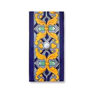 Doorbell 3x6 - Handcrafted Ceramic Tile Cover with Lighted Button - 3 x 6