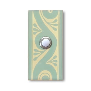Doorbell 2x4 - Handcrafted Ceramic Tile Cover with Lighted Button - 2 x 4