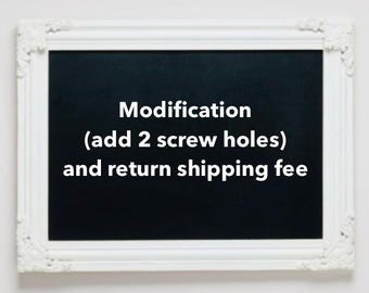 Modification and Return Shipping