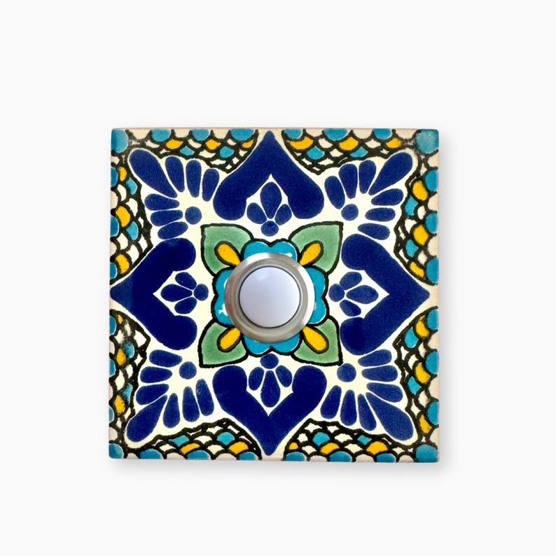 Doorbell 3x3 - Handcrafted Ceramic Tile Cover With Lighted Button - 3 X ...