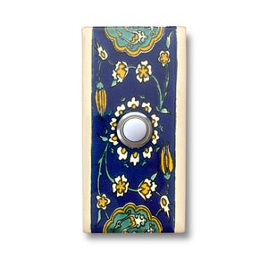 Doorbell 2x4 - Handcrafted Ceramic Tile Cover with Lighted Button - 2 x 4