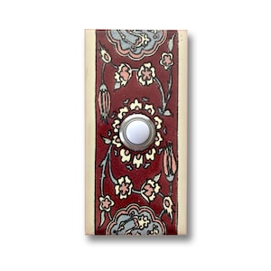 Doorbell 2x4 - Handcrafted Ceramic Tile Cover with Lighted Button - 2 x 4