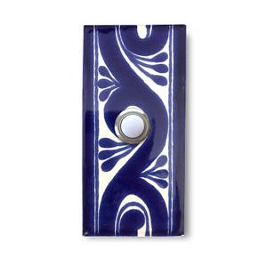 Doorbell 2x4 - Handcrafted Ceramic Tile Cover with Lighted Button - 2 x 4