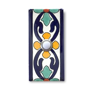 Doorbell 2x4 - Handcrafted Ceramic Tile Cover with Lighted Button - 2 x 4