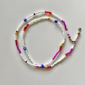 Evil Eye Elastische Taille Perlen 74cm