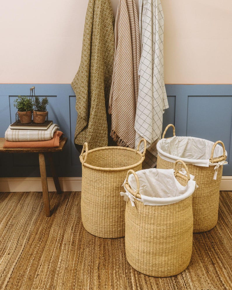 The Basket Room Veta Vera Grass Basket - Thumbnail 5
