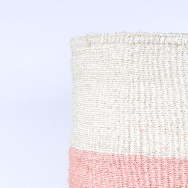 JIONI XL Dusky Pink Storage Basket. Round Handowoven Sisal Etsy