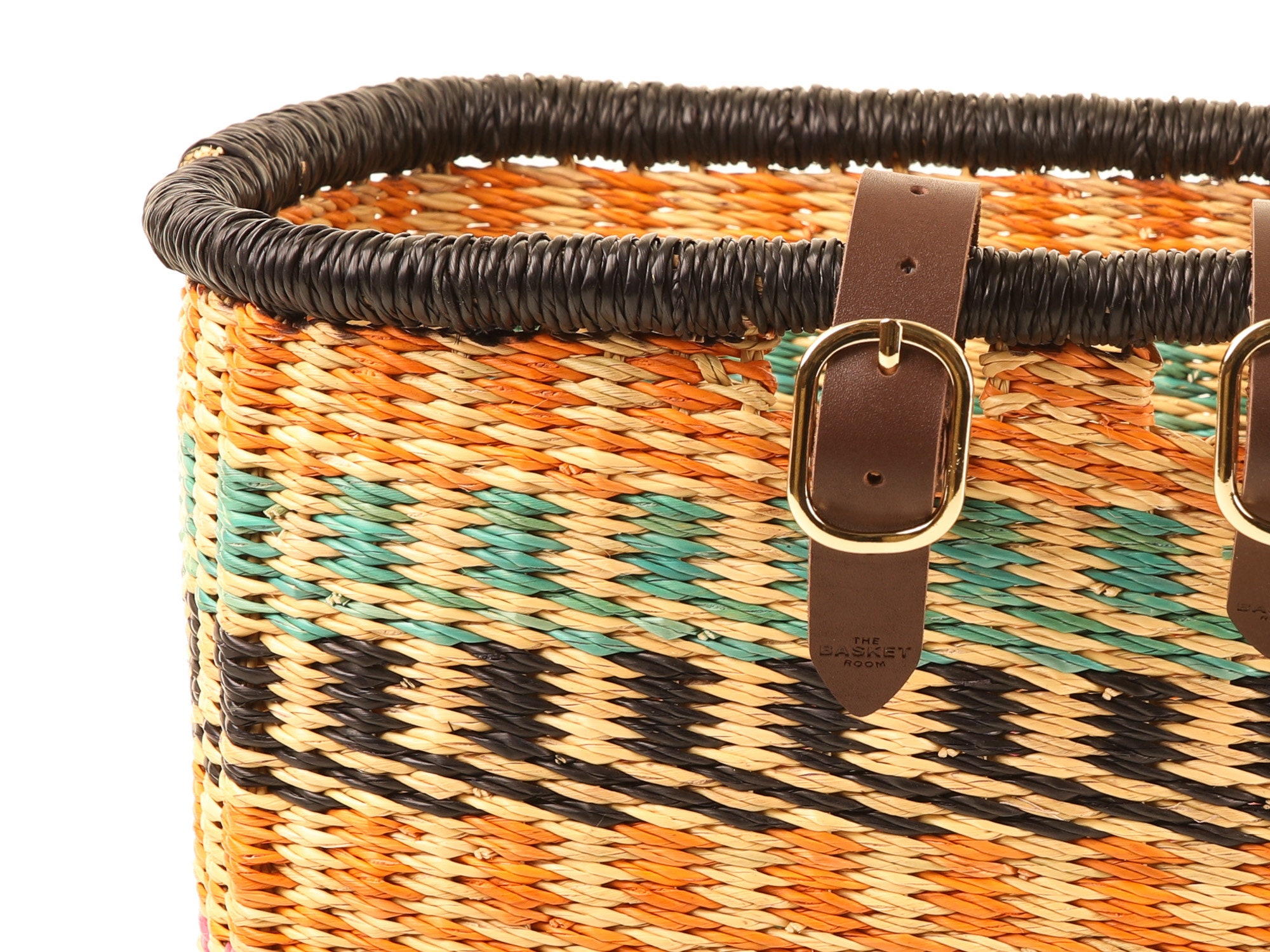 Hand woven bike basket hot sale