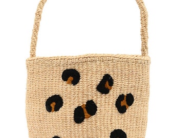 Leopard Print Bucket Bag Handbag