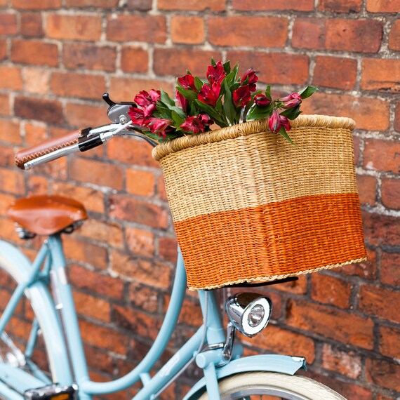 orange bike basket