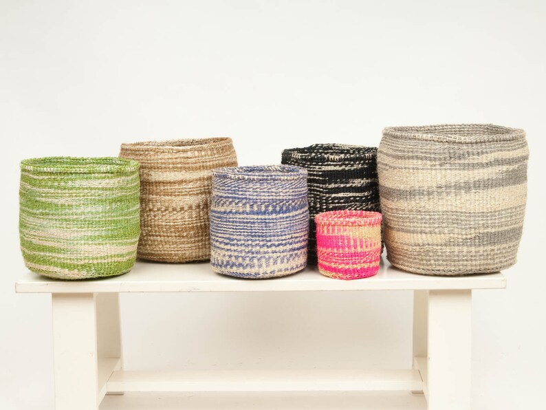 Medium Tie Dye Woven Storage Baskets Handwoven African Etsy