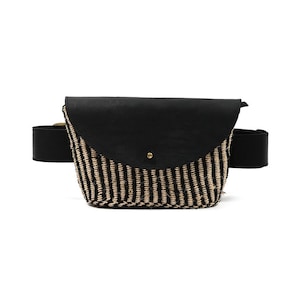 Mono Stripe Bum Bag Purse