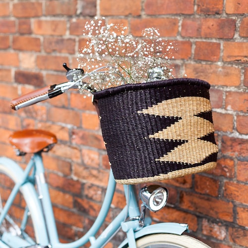 Bicycle Basket With Leather Straps Bike Basket Bike Etsy