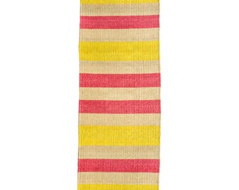 Pink & Yellow Woven Sisal Runner