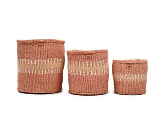 Sand Stripe Woven Storage Basket