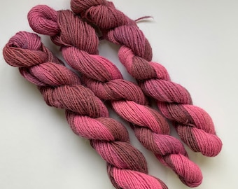 Alpaca Sock Yarn - Hand Dyed - “Dusty Rose Johnnie”