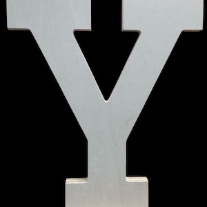 Letras de madera Y de 18 x 15 x 1,27 cm, en blanco, sin terminar, para manualidades, pintura, decoración de pared, hogar y fiestas.