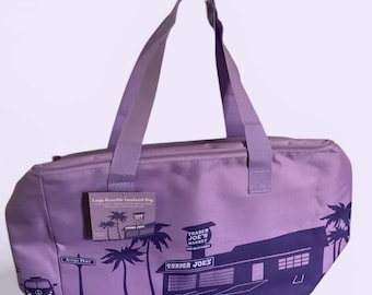 Borsa termica grande riutilizzabile color lavanda di Trader Joe's, modello 2026, nuova!