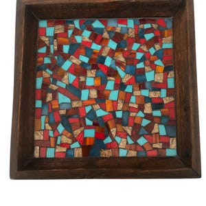 Beautiful Wooden Mosaic Art Tray