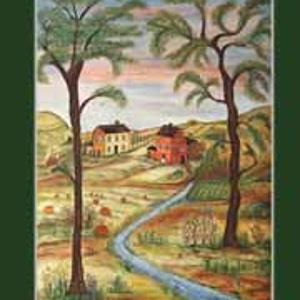 8 Künstler Grußkarten, Herbst, "Country Brook", Klarkarton, 5" x 7", innen blanko. Orig. von Johanne Cassia, Volkskünstlerin. Kostenloser Versand