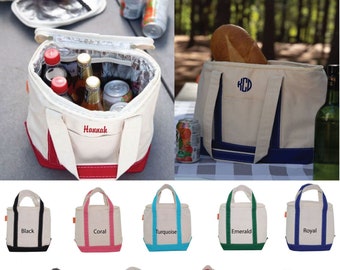 Personalized Monogrammed Insulated Lunch Tote Cooler, Mothers Day,Fathers Day,Graduation,Teachers Gifts,Vacation,Beach,Lake,Groomsmen