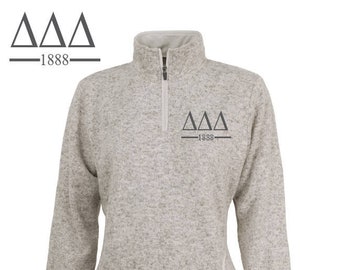 Delta Delta Delta // Tri Delta // Charles River Women's Heather Fleece Pullover // Sorority Apparel // Greek Apparel and Gift Items