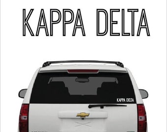 Kappa Delta // KD // Window Decal // Laptop Sticker // Bid Day Gift // Big Little Gift // Recruitment Gift // Sorority Items