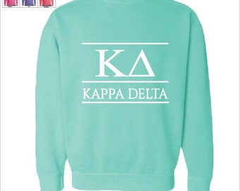 Kappa Delta  // KD  // Sorority Comfort Color Greek Letters Sweatshirt // Choose Your Color