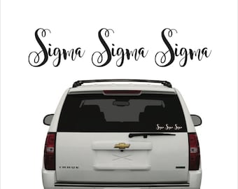Sigma Sigma Sigma // Tri Sigma //Sorority Vinyl Car Window Decal (Magnolia Sky) // Laptop Decal // Greek Letters Sticker Decal