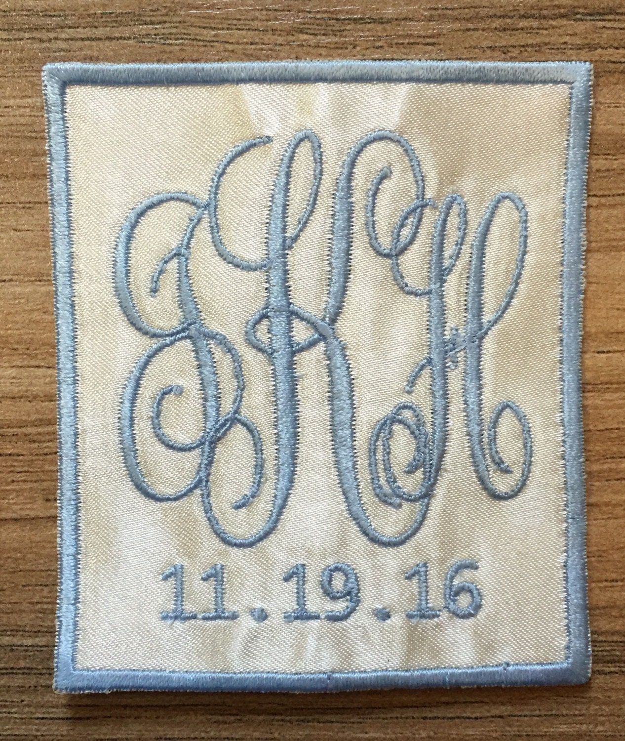 SimplySistersGreek1 Something Blue - Wedding Dress Monogram (Square)