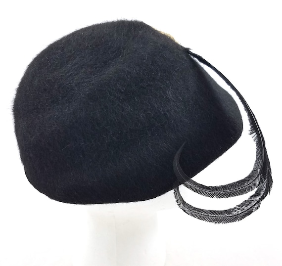 Vintage Henry Pollack Melosoie Black Wool Cloche … - image 5