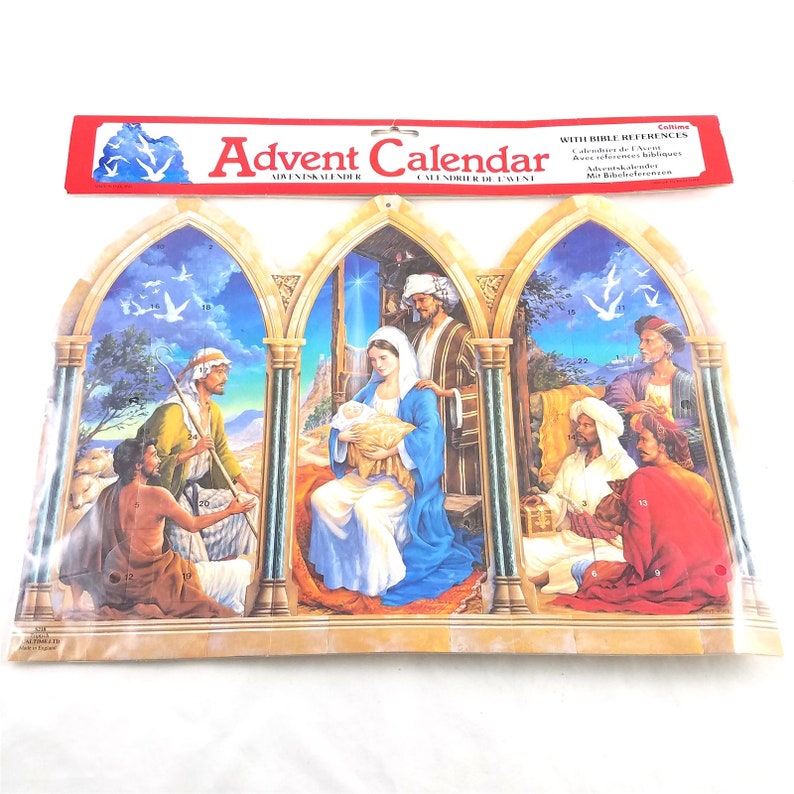 Vintage Caltime Christmas Advent Calendar Nativity Bible Etsy UK
