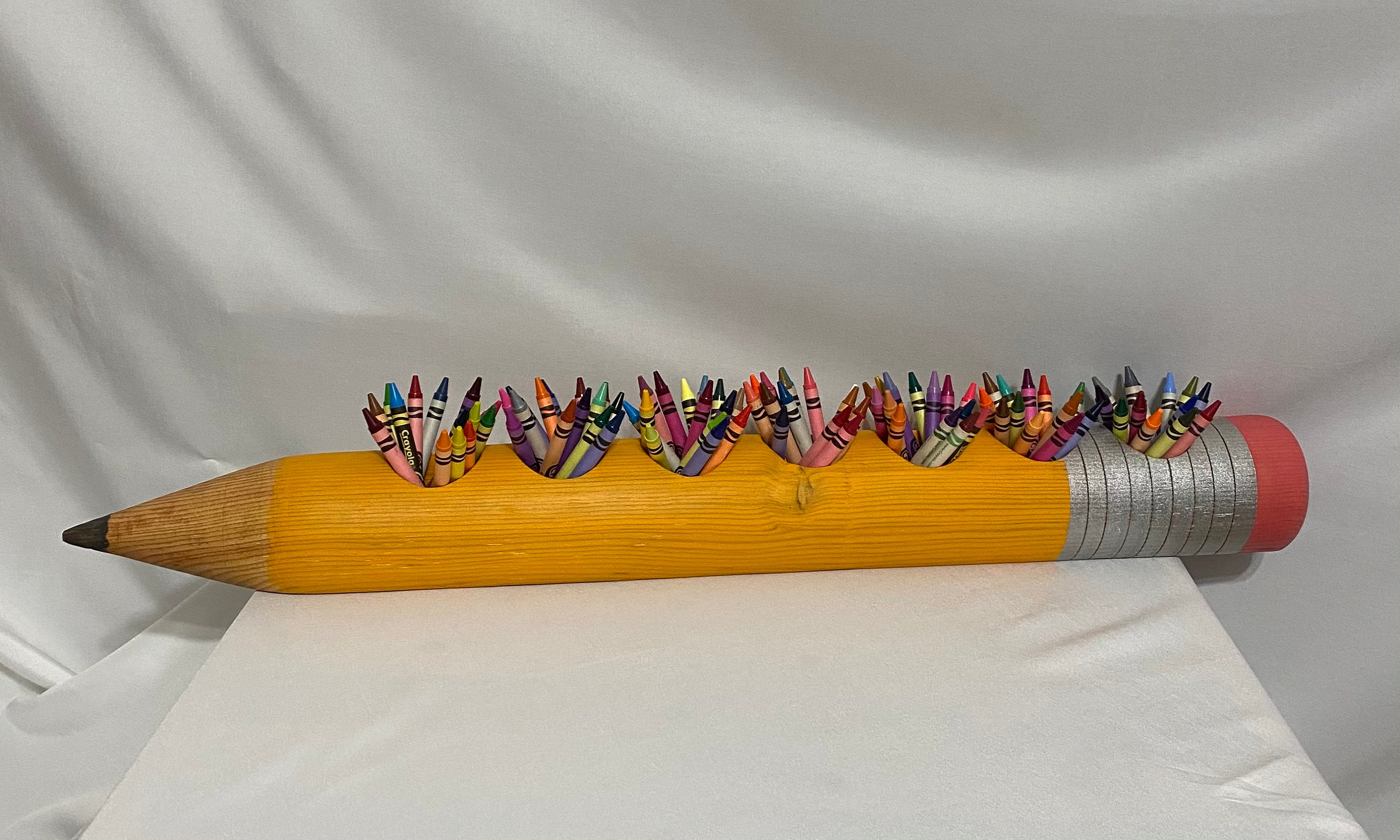 Montessori Wood Pencil Holder for Kids, Pen Hero, Crayon holder, Toddler  gift, Artist Desk Organizer