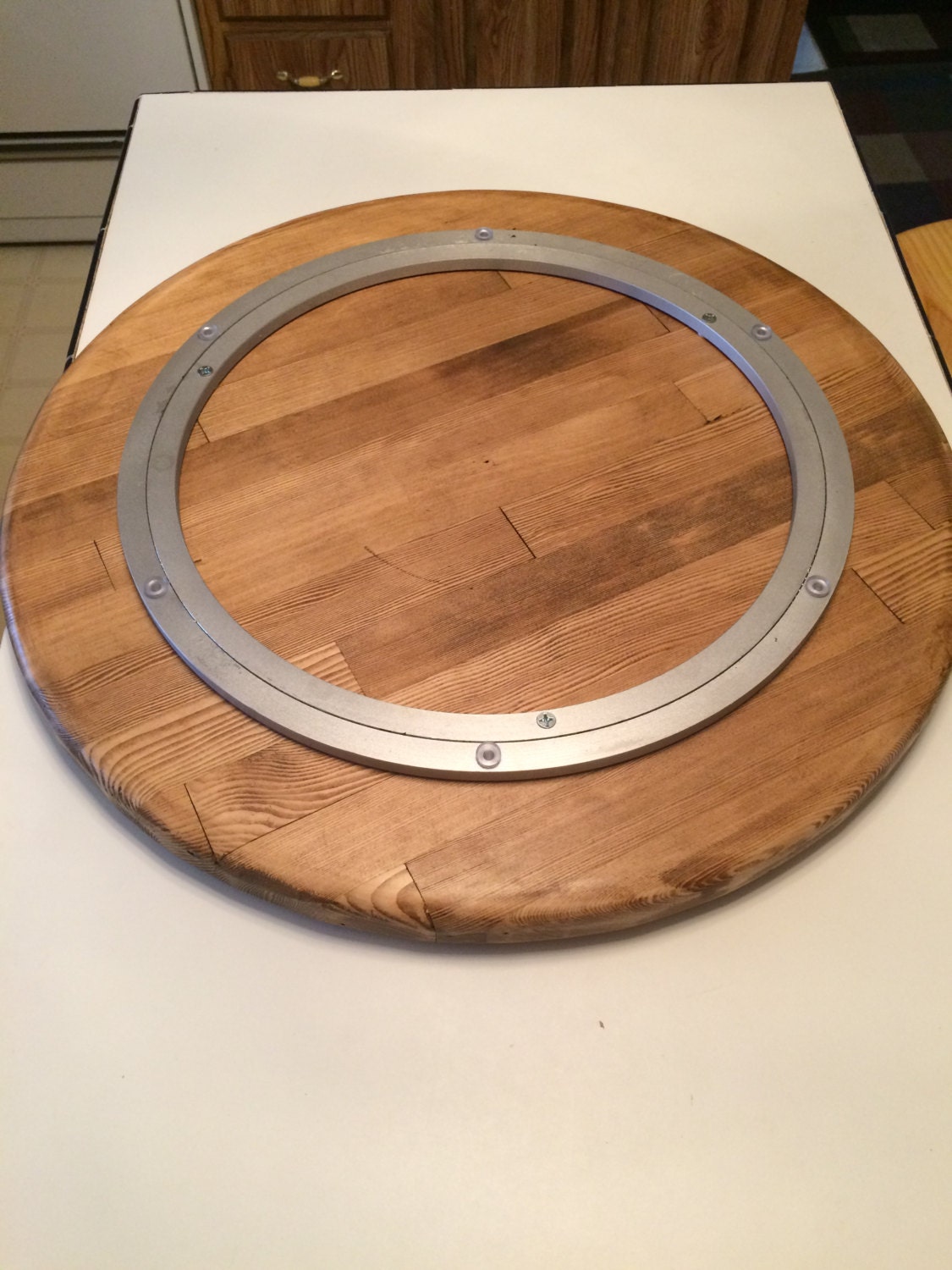 Reclaimed Wood Lazy Susan Large Etsy