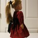 18 Inch Doll Red Christmas Dress Outfit - 3 Piece Set With Formal Dress, Shoes & Butterfly Headband - View #4