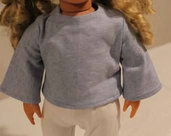 Ropa de muñeca, ropa de muñeca de 18 pulgadas, pantalones de muñeca y parte superior, ropa de muñeca hecha a mano, ropa de muñeca hecha en estados unidos, atuendo de muñeca