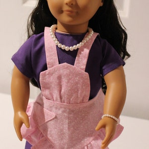 Doll dress with pink apron,18 inch Doll Dress,Doll Clothes,18 inch Doll